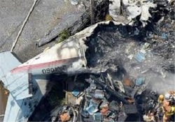 صحنه دلخراش آتش گرفتن جنازه‌های مسافران پس از سقوط هواپیما + فیلم