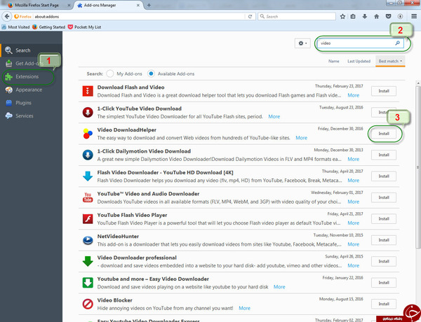 چگونه ویدئو های اینترنتی را با استفاده از مرورگر فایرفاکس دانلود کنیم؟