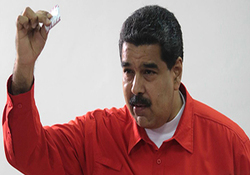 اقدام جالب مادورو در مراسم استقبال از اردوغان + فیلم