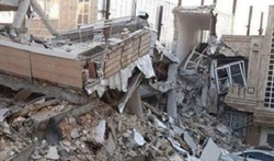استقرار حمام و سرویس بهداشتی سیار در مناطق زلزله زده + فیلم