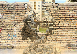 ریزش دیوار بر روی کارگران ساختمانی به دلیل حفاری غیراصولی + فیلم