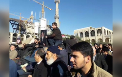 روضه خوانی محمود کریمی در مراسم بزرگداشت مرحوم آیت الله شاهرودی در محضر رهبر انقلاب + فیلم