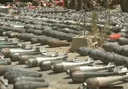 کشف مهمات تروریست‌ها در روستاهای حومه جنوبی حماه + فیلم