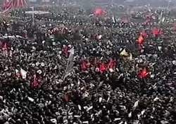 تظاهرات ضد آمریکایی مردم در منطقه سورو هند در سرمای منفی ۲۰ درجه + فیلم