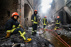 آتش‌سوزی انبار چوب در مشهد