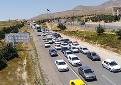 بارش برف در جاده فیروزکوه + فیلم