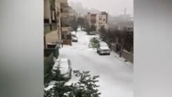 آسمان بارانی حرم مطهر امام رضا (ع) + فیلم