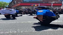 لحظه حمله راننده تریلی به معترضان در مینیاپولیس + فیلم
