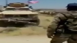 پاسخ ارتش روسیه به مزاحمت نظامیان آمریکایی برای یک خودروی گشت زنی در خاک سوریه + فیلم