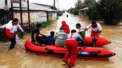 سفیدپوش شدن اندیمشک خوزستان در پی بارش سنگین تگرگ + فیلم