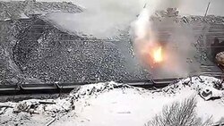 آتش سوزی یک هواپیمای بویینگ ۷۴۷ در فرودگاه + فیلم