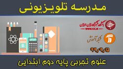 دانلود فیلم کلاس علوم تجربی و تفکر پایه سوم ابتدایی مورخ ۸ آذر