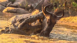 کشته شدن کروکودیل توسط فیل + فیلم