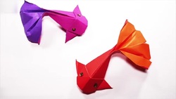 آموزش ساخت اوریگامی متحرک ماهی برای کودکان + فیلم
