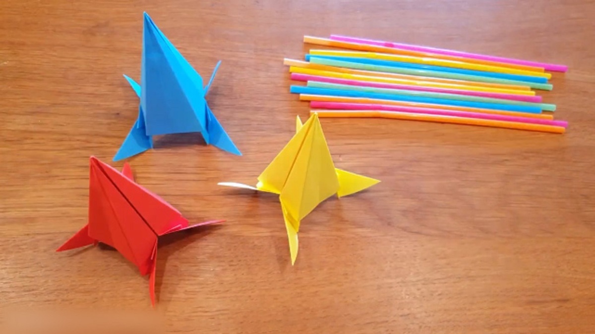 ساخت اوریگامی دلفین با کاغذ در ۳ دقیقه + فیلم