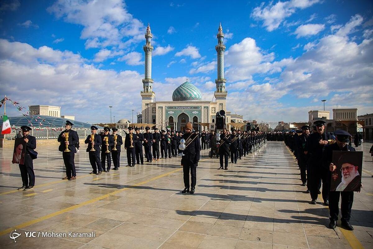 تشییع پیکر شهدای مدافع حرم لشکر فاطمیون در قم