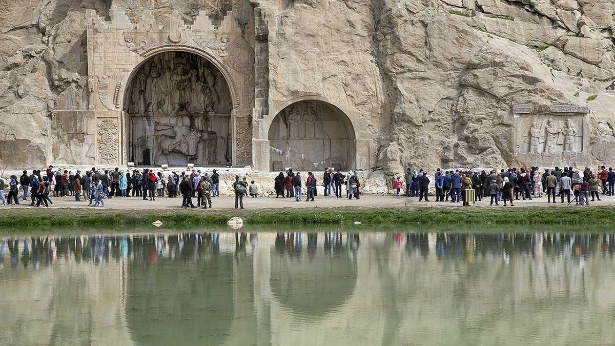 طاق بستان کرمانشاه، اثری به قدمت تاریخ + فیلم