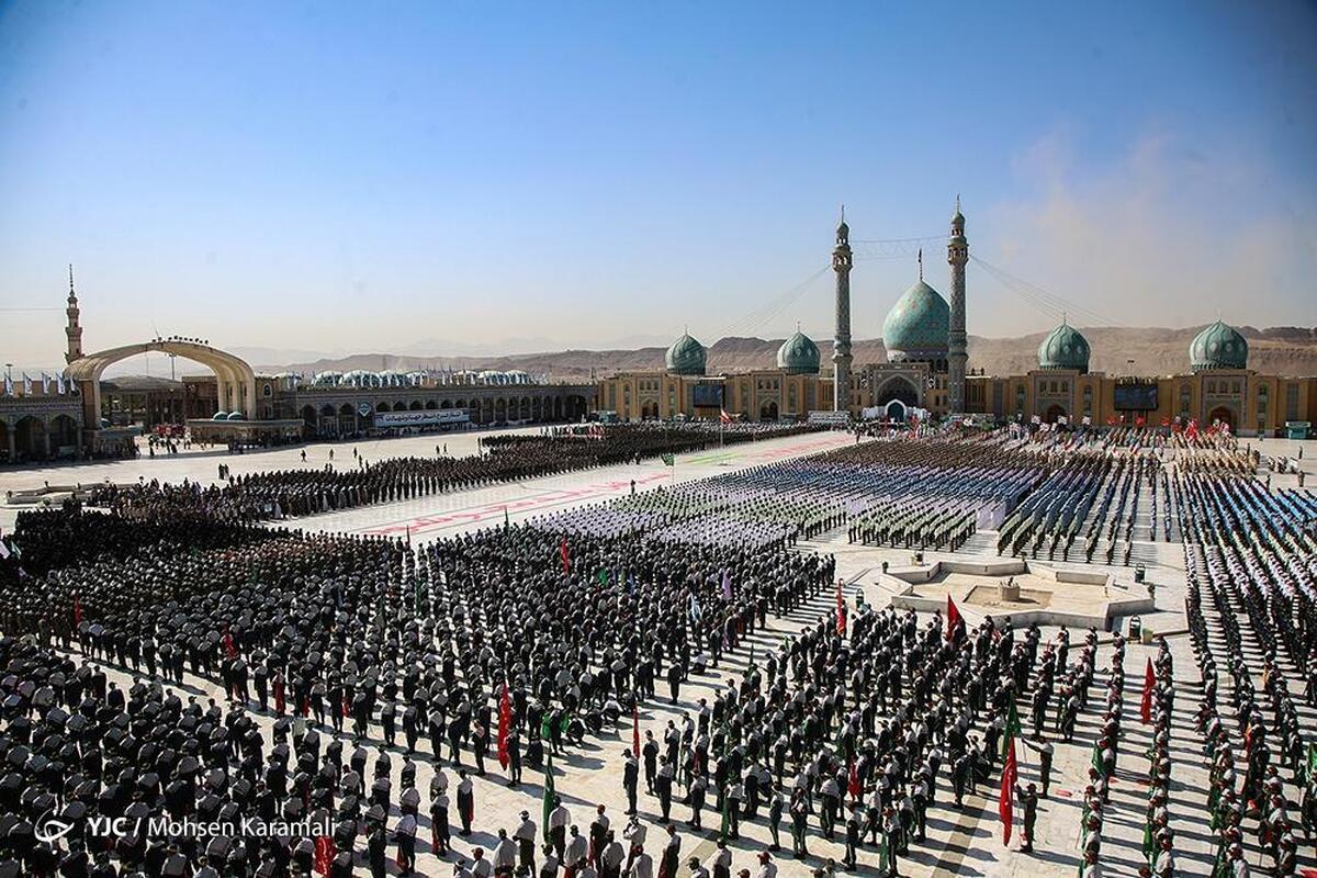 شستشوی گنبد مسجد مقدس جمکران