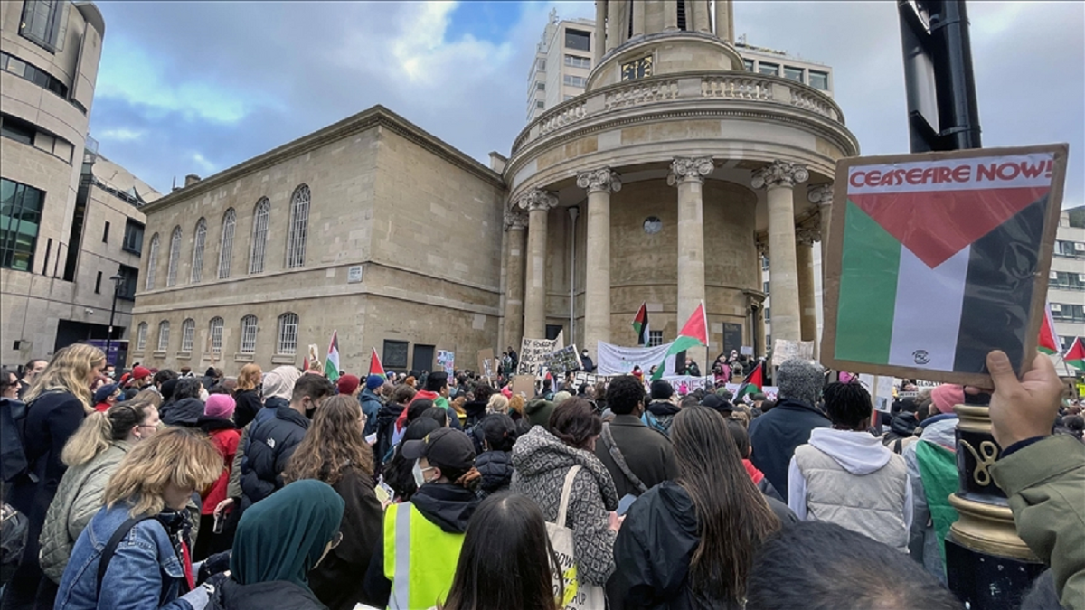 تجمع حامیان فلسطین در منچستر انگلیس + فیلم
