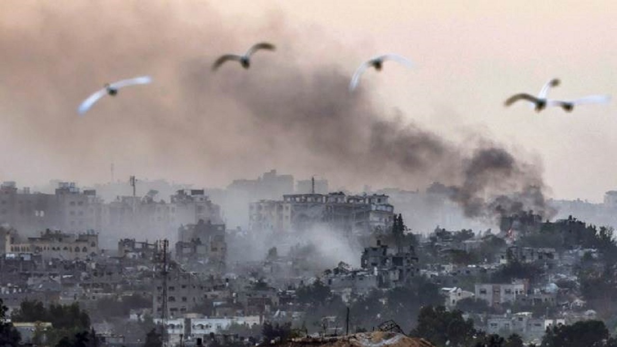 بمباران انبارهای هلال احمر فلسطین در غزه + فیلم