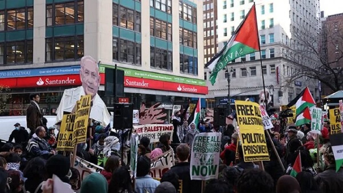 سرکوب تظاهرات ضدصهیونیستی توسط پلیس نیومکزیکو + فیلم
